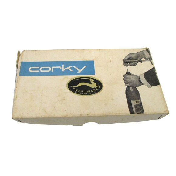 Corky Wine Bottle Opener in Original Box w/ Directions - Kitschy Wine Accessory - Picture 3 of 3